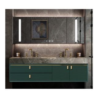 Wall Mounted Dual Sink Bathroom Vanity Cabinets