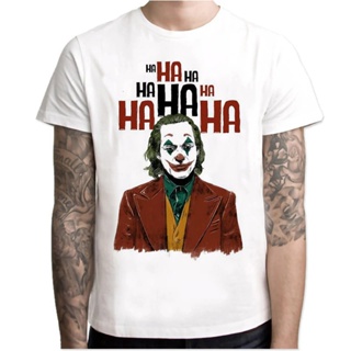 เสื้อยืดผ้าฝ้ายพิมพ์ลายขายดี Yuanl5 [พร้อมส่ง] เสื้อยืดผ้าฝ้าย 100% พิมพ์ลาย Joker Joaquin Phoenix 01 T4369 โอเวอร์ไซซ์