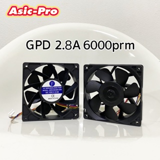 เสียงเงียบ  GPD 120238B12DN 12V  2.8A FAN 6000RPM พัดลมเครื่องขุด Asic Miner L3/S9 (พร้อมส่ง)