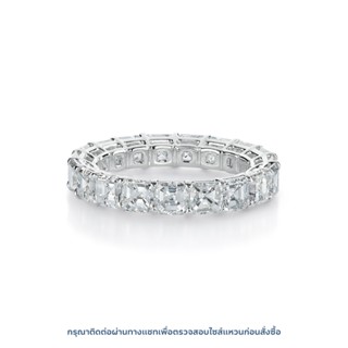 แหวนเพชรแถวเต็มวง Asscher Eternity Band EW (RE020EW)