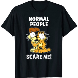 Adult T-Shirt Garfield Normal People Scare Me T-Shirt - Mens T-Shirts