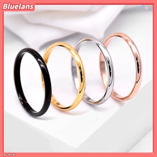 [Bluelans] แหวนเหล็กไทเทเนียม ทรงเรขาคณิต อเนกประสงค์ สําหรับงานหมั้น งานเลี้ยง ครบรอบ
