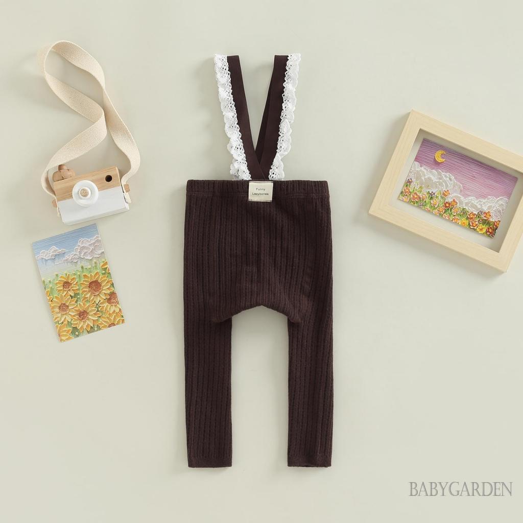 babygarden-0-12months-เอี๊ยมกางเกงเลกกิ้ง-แขนกุด-ผ้าถัก-แต่งขอบลูกไม้-ทรงหลวม-สําหรับเด็ก