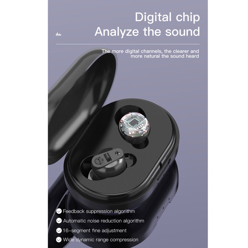 Hearing Aids with Charging Case Sound Amplifiers for Elderly Moderate