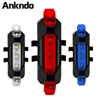 Ankndo ไฟท้ายจักรยาน Led กันน้ํา ชาร์จ Usb สําหรับจักรยานเสือภูเขา