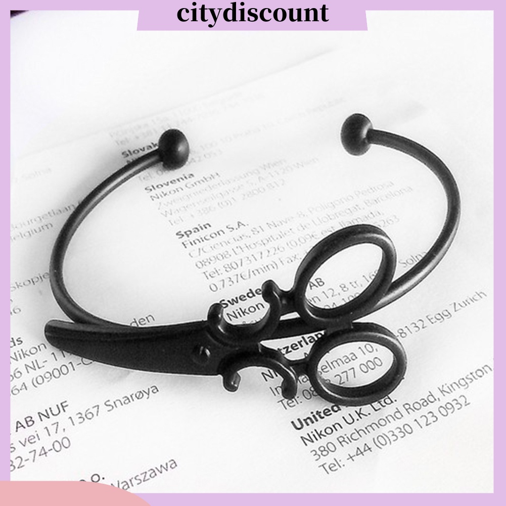 lt-citydiscount-gt-city-women-alloy-open-cuff-bracelet-mini-scissors-charm-bangle