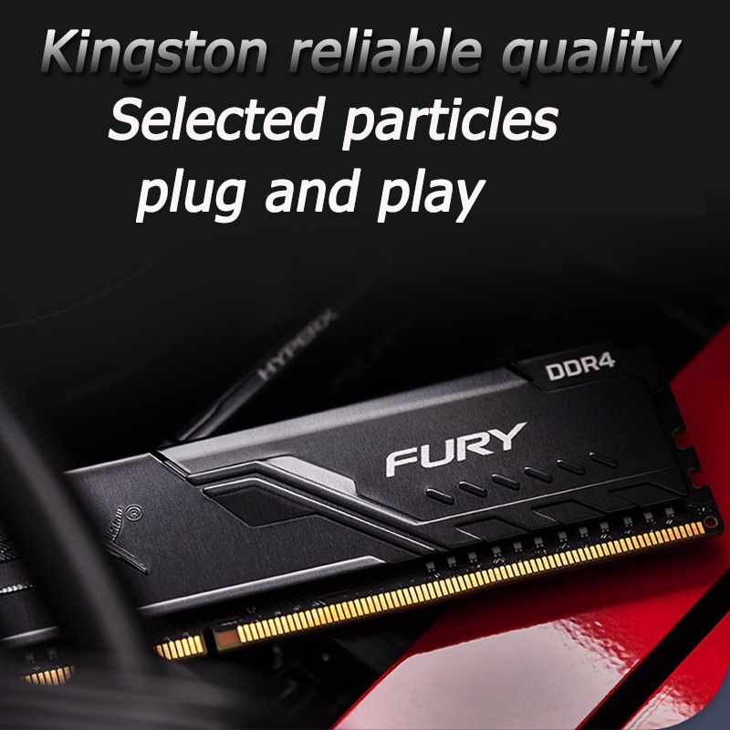 ภาพสินค้าKingston Hyperx Fury RAM DDR4 4GB 8GB 16GB แรม 2133Mhz 2400Mhz 2666Mhz 3200Mhz DIMM PC รักษาหัวใจไว้ 1 ปี จากร้าน omar.th บน Shopee ภาพที่ 6