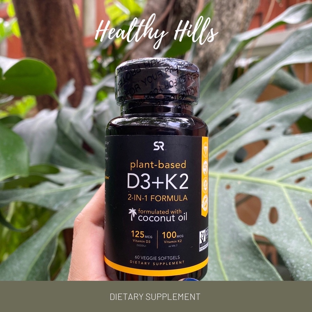 Sport Research Vitamin D3 + K2 60 Veggie Softgels Shopee Thailand