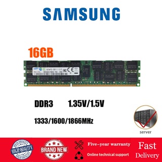 【พร้อมส่ง】หน่วยความจําลงทะเบียน Samsung 16GB DDR3 1333 1600 1866 MHz ECC สําหรับเซิร์ฟเวอร์เท่านั้น