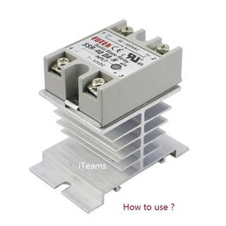 SSR Heatsink Solid State Relay Aluminum Heat Sink with Screw M4x2 iTeams DIY แผ่นระบายความร้อน ฮิทซิ้งโซลิสสเตสรีเลย์