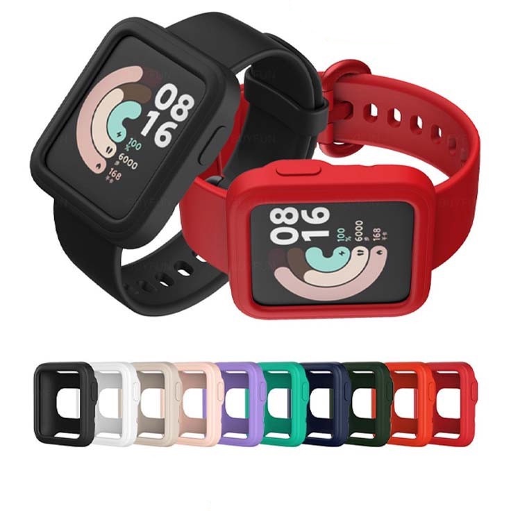 รูปภาพสินค้าแรกของเคสนาฬิกาข้อมือซิลิโคนกันกระแทกหลากสีสําหรับ Xiaomi Mi Watch Lite / Redmi