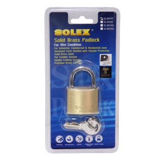กุญแจ สปริงคล้องคอสั้น ทองเหลือง SOLEX รุ่น SL99/40 ขนาด 40 มม. รุ่น SL99/25 ขนาด 25 มม.