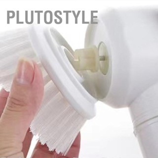 Plutostyle แปรงขัดพื้นไฟฟ้า ไร้สาย อเนกประสงค์ พร้อมหัวทําความสะอาด 3 หัว สําหรับบ้าน ห้องครัว