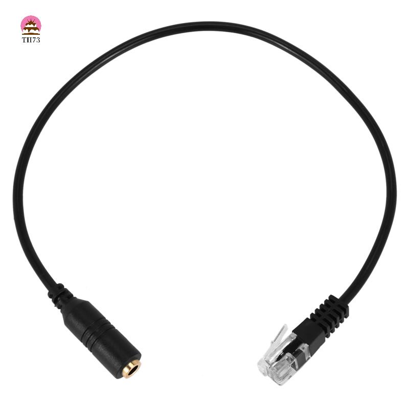แจ็คเสียบ 3.5 มม. เป็น RJ9 สําหรับหูฟัง iPhone เป็นสายเคเบิลอะแดปเตอร์ ...