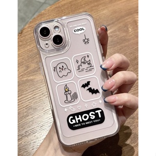 เคสไอโฟนใสผีน้อย Ghost i7-13promax (Case iphone) เคสมือถือ เคสเทศกาลฮาลาวีน เคสเทียน เคสค้างคาว เคสมินิมอล เคสสกีน