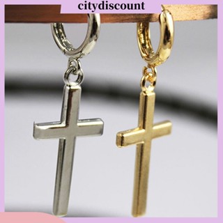 &lt;citydiscount&gt;  ต่างหูสตรีแบบห่วงทรงหยดน้ํา