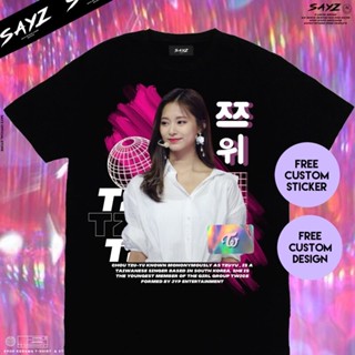 เสื้อยืดเด็กผช Kaos tzuyu สองรองเท้าสตรีทแวร์เกาหลี Kpop tshirt harajuku custom kaos kpopเสื้อผ้าผู้ชายเสื้อยืดผู้หญิง