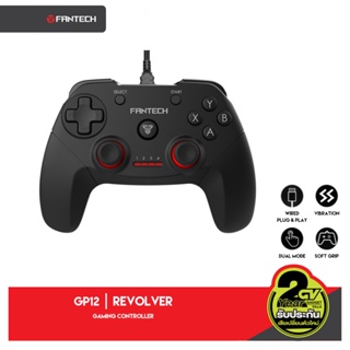 FANTECH GP12 REVOLVER Gaming Controller จอยเกมมิ่ง joystick ระบบ X-input คอนโทรลเลอร์ พร้อมกิฟยางด้านข้างเพิ่มความกระชับ