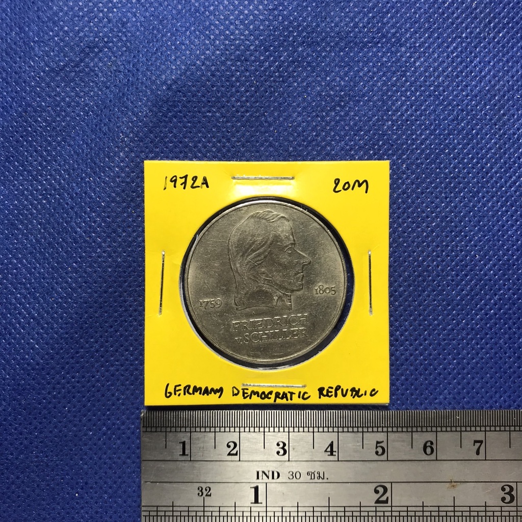 no-60788-ปี1972a-german-democratic-republic-เยอรมันตะวันออก-20-mark-เหรียญสะสม-เหรียญต่างประเทศ-เหรียญเก่า-หายาก-ราคาถูก