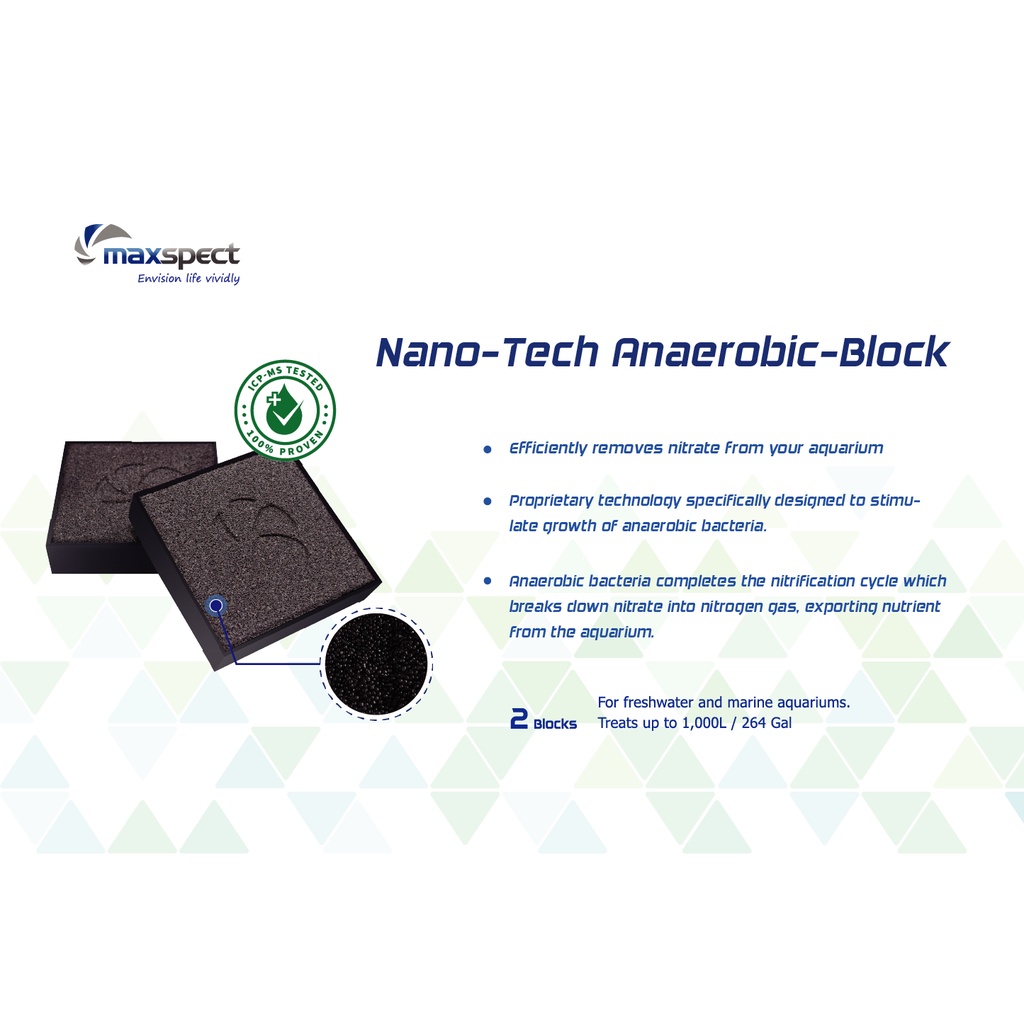 maxspect-anerobic-bio-block-ที่อยู่อาศัยของแบคทีเรียในระบบตู้ปลา-บ่อปลา-ลดแอมโมเนีย-bio-media-ลดแอมโมเนีย-no2-no3-po4