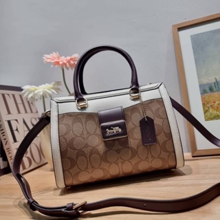 COACH CC142 GRACE CARRYALL IN SIGNATURE CANVAS