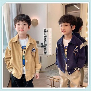 เด็กชาย/แจ๊กเก็ต/ยูนิฟอร์มเบสบอล    รูปแบบใหม่/ลาย/ปก/ท็อปส์ซูเด็กสไตล์ตะวันตกการ์ตูนหมีสีตัดกันแจ็คเก็ต