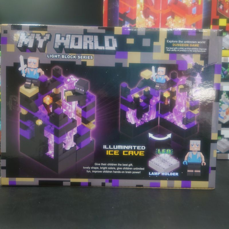 เลโก้-my-world-minecraft-55902-light-box-series-4-แบบ-กล่องใหญ่-สะใจ-งานสวยมาก-ราคาถูก-ซื้อยกชุดถูกกว่า