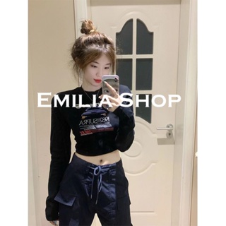 EMILIA SHOP  เสื้อครอป  2022 ใหม่ S031080
