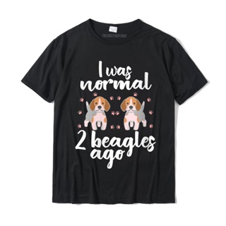 เสื้อเชิ้ตชาย Bayan komik köpek sevgilisi ben Normal 2 Beagles önce yuvarlak boyun T-Shirt pamuklu üst giyim gömlek yaz