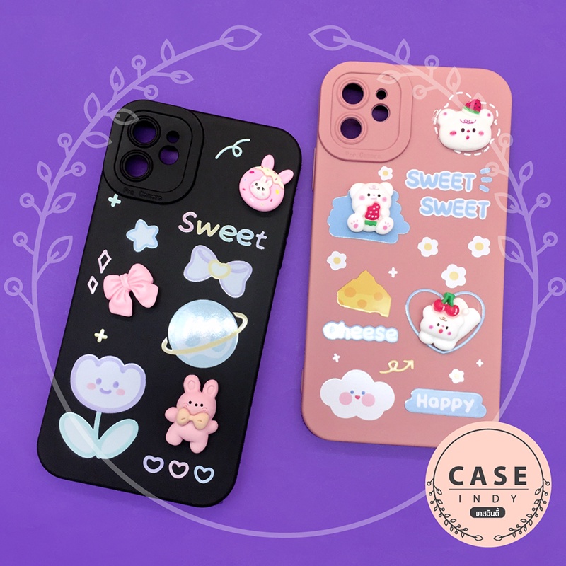 oppo-f11-pro-reno-5-reno-6z-reno-7z-5g-reno-8-reno-8zเคสมือถือนิ่ม-tpu-กันเลนส์กล้องนูนลายการ์ตูน-ติดอะไหล่หมี-กระต่