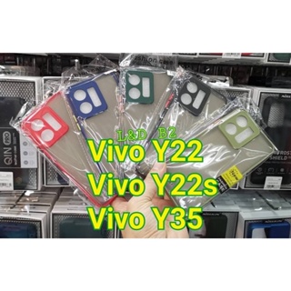 [ส่งจากประเทศไทย]  ขอบสีผิวด้าน Case Vivo Y22 Y22S Y35 เคสกันกระแทก ขอบนิ่มหลังแข็ง VIVO เคสมือถือ
