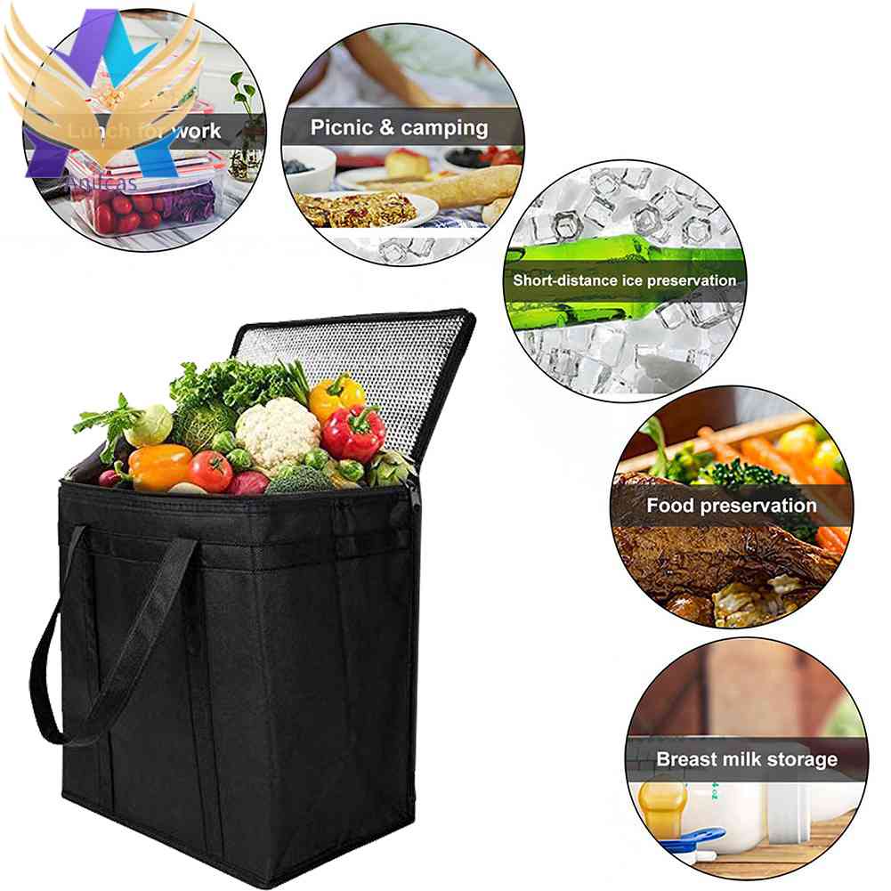 Insulated Thermal Cooler Picnic Bag Outdoor Camping Folding Lunch Tote