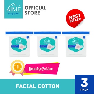สินค้า AIME Cotton Pad 90G, เอเม่ สำลีแผ่นทำความสะอาดผิวหน้าห่อใหญ่ ( จำนวน 3 ห่อ)