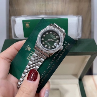 นาฬิกาข้อมือ ผู้หญิง #rolex สีเขียวเรียกทรัพย์ งานสวย งานคุณภาพ