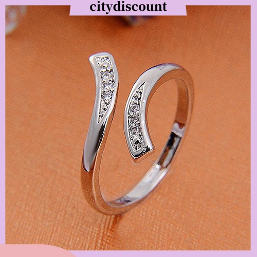 lt-citydiscount-gt-womens-natural-silver-adjustable-size-แหวนปรับได้