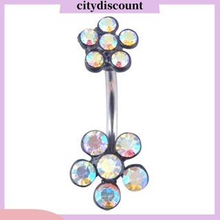 ภาพขนาดย่อของภาพหน้าปกสินค้า(citydiscount) เครื่องประดับแหวนเจาะร่างกายจิวสะดือรูปดอกพลัม Rhinestone Barbell จากร้าน citydiscount.th บน Shopee ภาพที่ 5