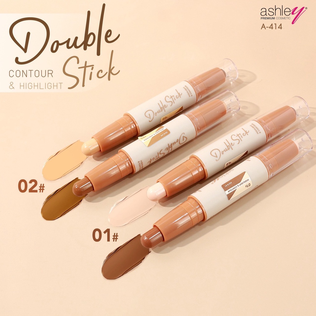 ashley-a-414-double-stick-contour-amp-highlight-คอนทัวว์และไฮไลท์-เพิ่มมิติบนใบหน้าในแท่งเดียว-หัวหมุนได้-ใช้งานง่าย