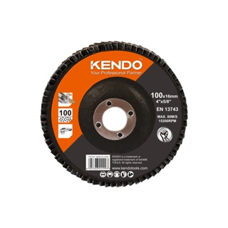 KENDO 75910041 T27 จานทรายซ้อนหลังแข็ง Φ100×16mm×100#