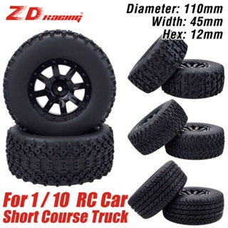 ZD Racing RC Wheels and Tires 1/10 Scale 12mm Hex Short-course Truck For Redcat Traxxas Slash