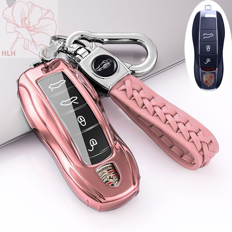 เหมาะสำหรับ-porsche-key-shell-cayenne-macan-panamera-key-case-718-ดัดแปลงพวงกุญแจ-key-bag