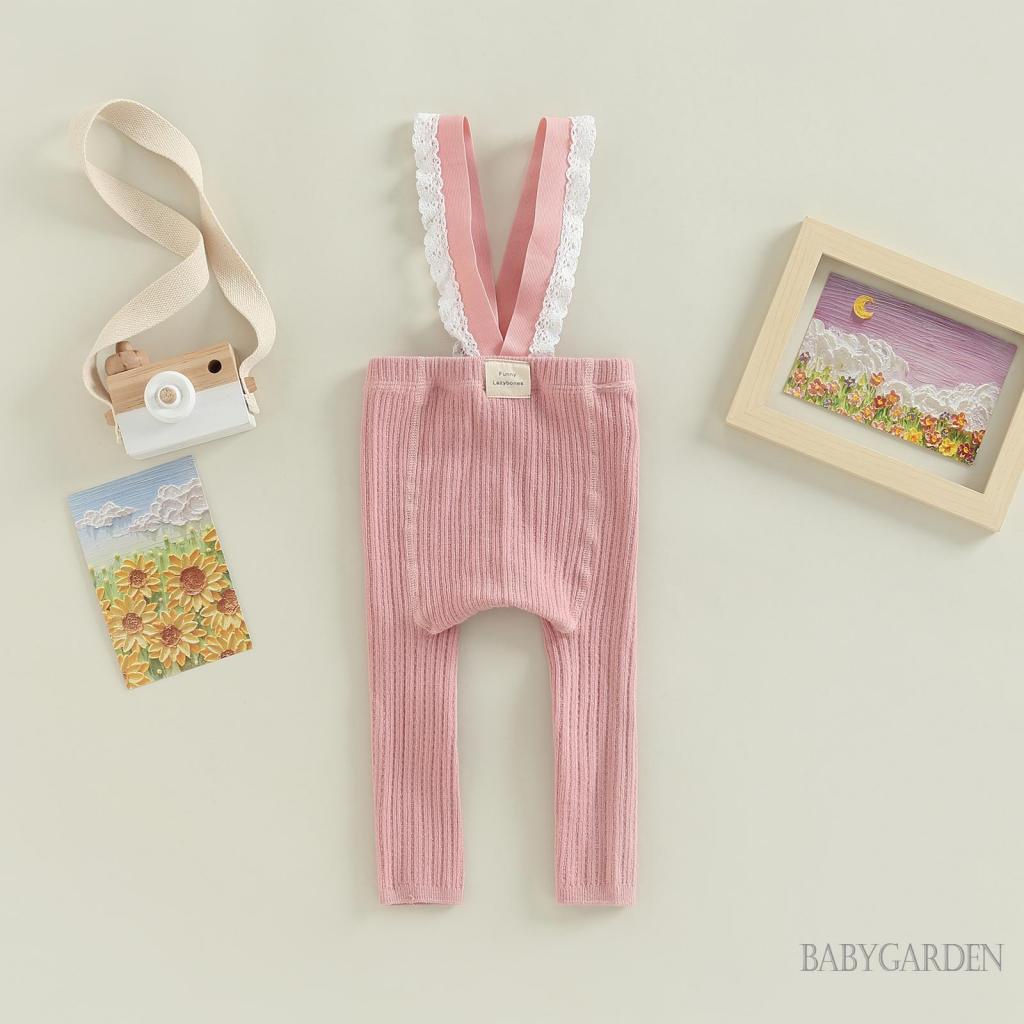 babygarden-0-12months-เอี๊ยมกางเกงเลกกิ้ง-แขนกุด-ผ้าถัก-แต่งขอบลูกไม้-ทรงหลวม-สําหรับเด็ก