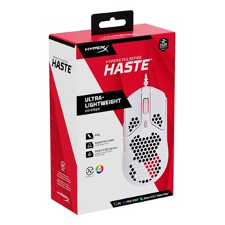 HyperX Pulsefire Haste Wired Gaming Mouse (White-Pink), Ultra-Lightweight 60g