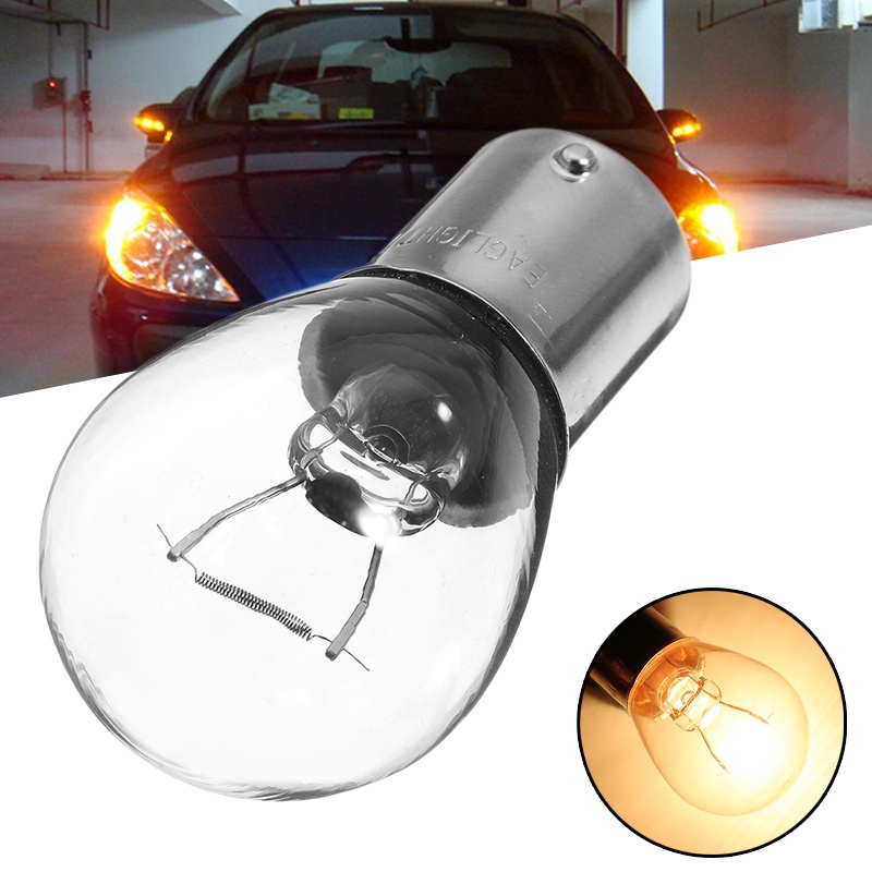 หลอดไฟเลี้ยวฮาโลเจน-s25-1156-1141-ba15s-dc12v-สีเหลือง-สําหรับรถยนต์-5-10-ชิ้น