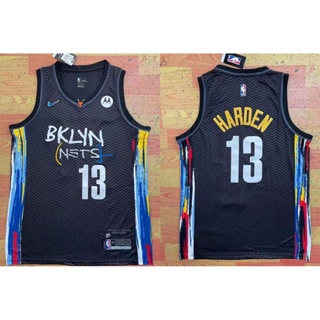 เสื้อกีฬาแขนสั้น ลายทีม James Harden Brooklyn Nets 2021