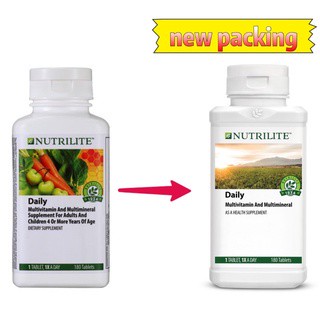 ภาพขนาดย่อของภาพหน้าปกสินค้าAmway NUTRILITE Daily (60 / 180 tab) วิตามินรวม /Nutrilite Daily Multivitamin And Multimineral จากร้าน d_healthy_shop บน Shopee