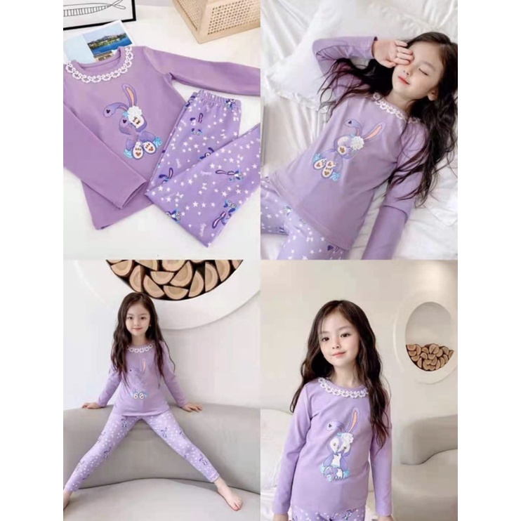 ชุดนอน-เกาหลี-ลายน่ารัก-สีม่วง-สดใส-กระต่าย-stellaa-ชุดนอนเด็ก-ชุดนอนแฟชั่น-เสื้อผ้า-เสื้อเด็ก-แขนยาว