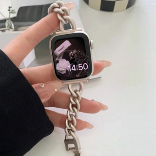 สายนาฬิกาข้อมือ สายโซ่โลหะ ขนาด 42 มม. สําหรับ Apple Watch Series 2 3 4 5 6 7 8 SE Ultra 49 44 38