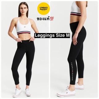 พร้อมส่ง T17 กางเกงเลคกิ้ง ออกกำลังกาย Tommy Hilfiger Laura Logo Leggings สี Deep Black