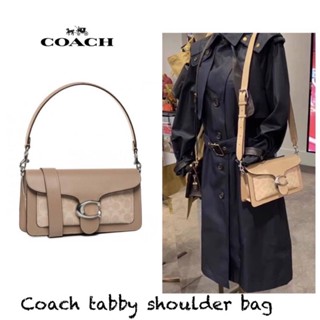 COACH Tabby Shoulder Bag 26 in Signature Canvas with Beadchain