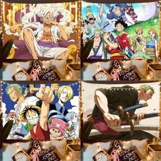 One Piece Anime Background Cloth ins ผ้าแขวนสำหรับหอพักนักศึกษาข้างเตียงตกแต่งห้องห้องนอนผนังผ้าเซารอนลูฟี่